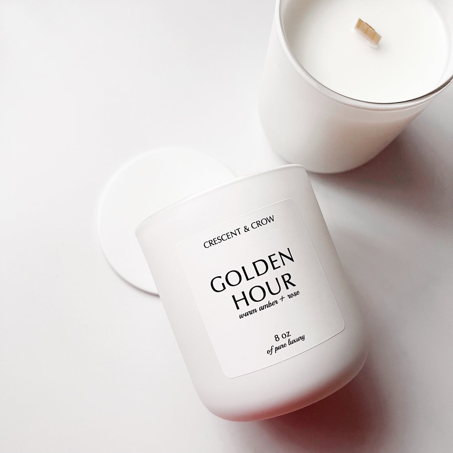 Golden Hour Luxury Candle in Warm Amber + Rose