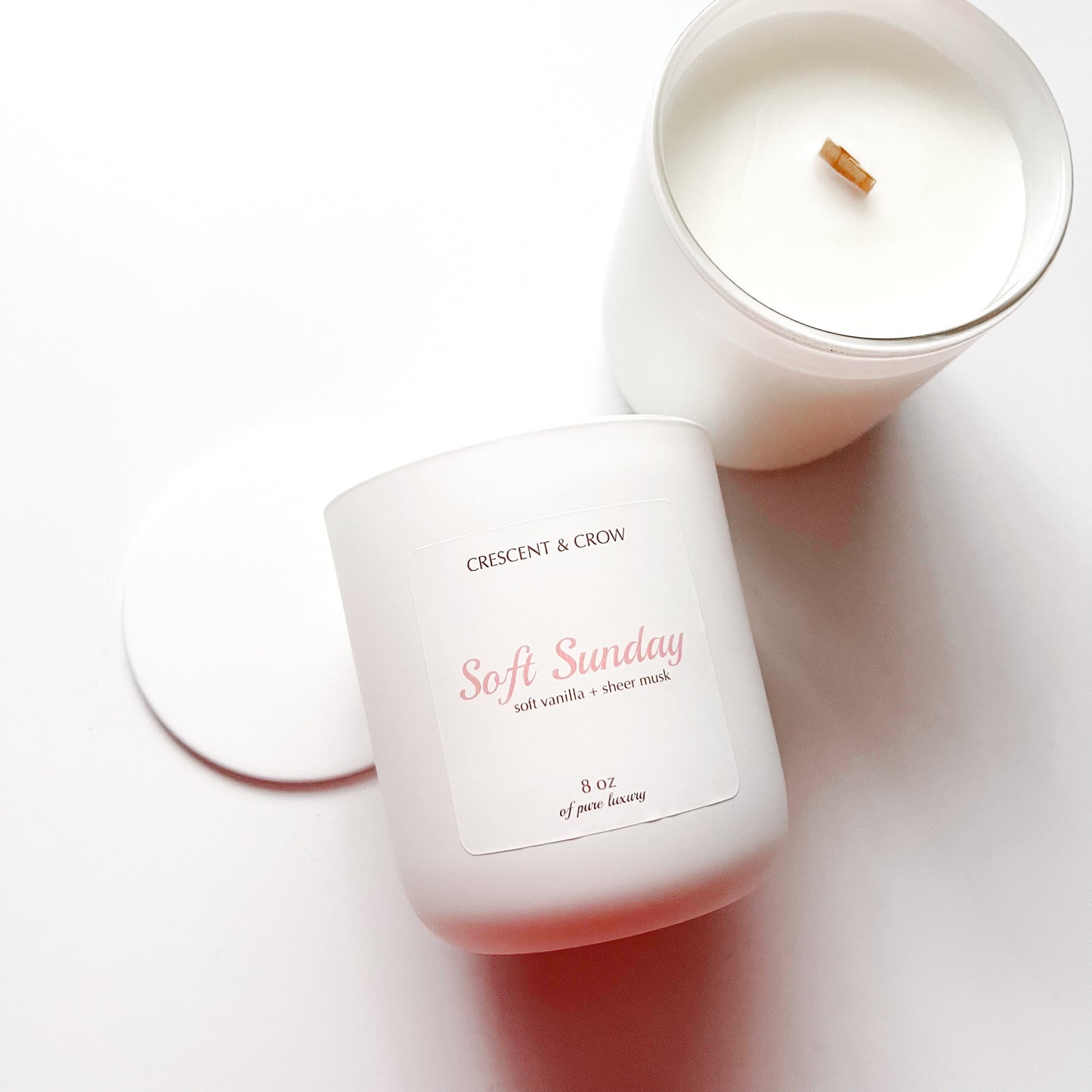 Soft Sunday Luxury Candle in Soft Vanilla + Sheer Musk