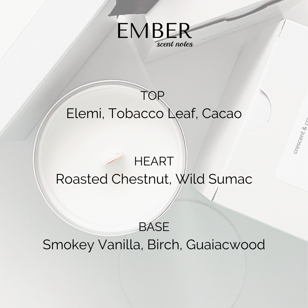 Ember Luxury Candle in Smokey Vanilla + Birch